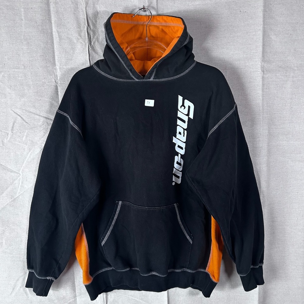 Snap-on Tools Choko Motorsports Hoodie Black Orange Contrast Stitch Mens L